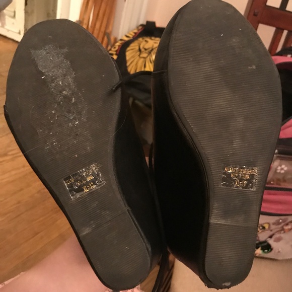 ❌SOLD❌Sexy Faux Leather High-Heel Wedges - Picture 3 of 5